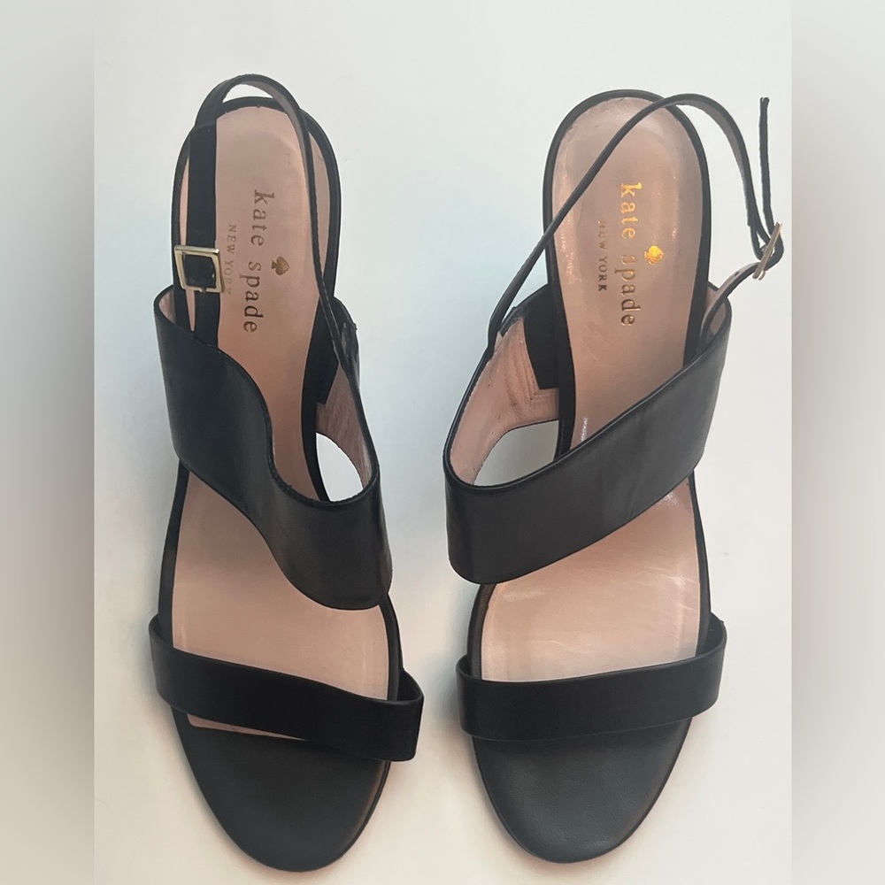 Kate Spade Black Heeled Sandals - Picture 2 of 6